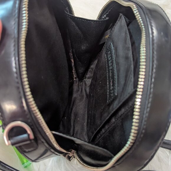 Black Patent Circle Rebecca Minkoff Bag with Stud Details - Picture 6 of 7